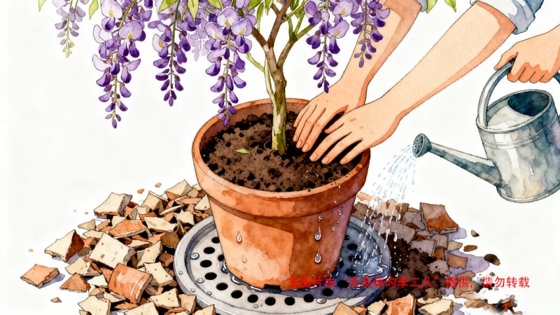 盆栽紫藤换盆操作步骤-喜悦农夫