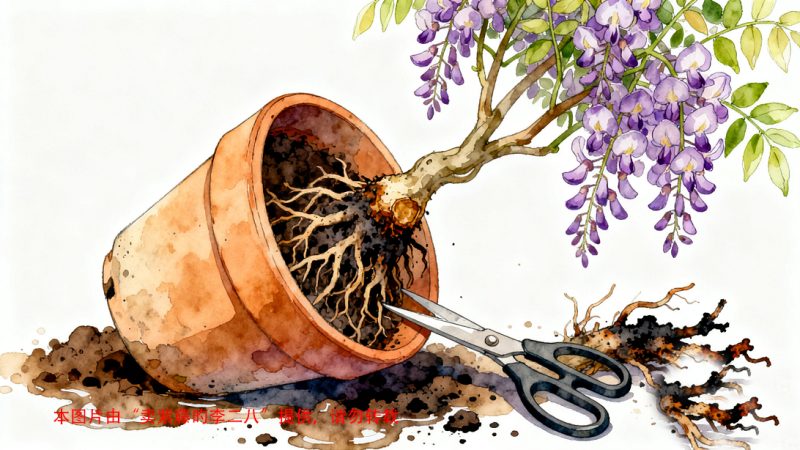 盆栽紫藤换盆操作步骤-喜悦农夫